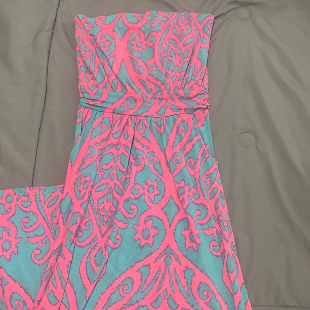 Strapless maxi dress